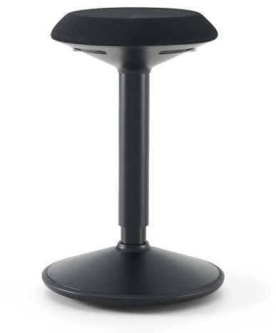 Eigentlich ergonomischer Pendelhocker Bürohocker schwarz, 54–79cm | Bürohocker Schwinghocker für dynamisches arbeiten, höhenverstellbar 54–79cm, gepolsterte Sitzfläche, gesundes Sitzen