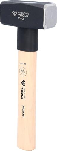 BRILLIANT TOOLS BT075100 Fäustel mit Hickory-Stiel, 1000g [Powered by KS TOOLS]