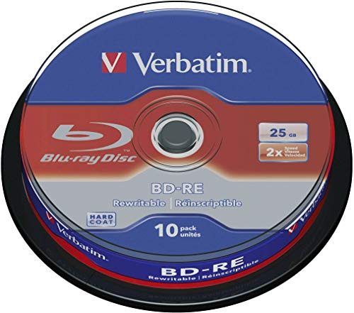 Verbatim BD-R Single Layer, Blu-Ray-Disc 25 GB - 6-fache Brenngeschwindigkeit - Kratzschutz, 10 Stück Spindel