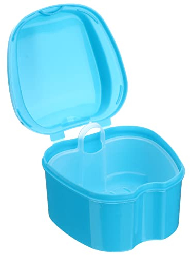 ROSENICE Prothese Box Fall Box Reinigungsbox für Zahnprothese (hellblau)
