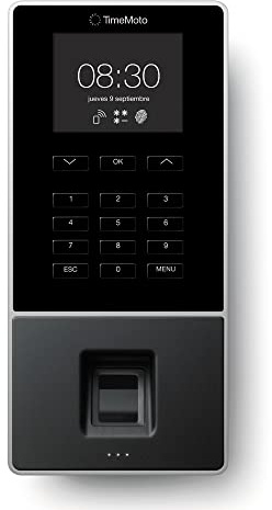 TimeMoto TM-626 Cloud-basiertes Zeiterfassungsgerät mit Fingerabdruck-Sensor, RFID-Ausweis/Schlüsselanhänger und PIN, für bis zu 200 Benutzer, Terminplanung, Arbeitszeitberichte, Wi-Fi