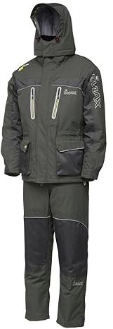 DAM Imax Epiq -40 Thermoanzug - Isolierte wasserdichte Angeljacke & Lätzchen, Zip-In gesteppte Innenjacke für extra Wärme, ultimativer Schutz vor kaltem Wetter, Winter Angelausrüstung XXL