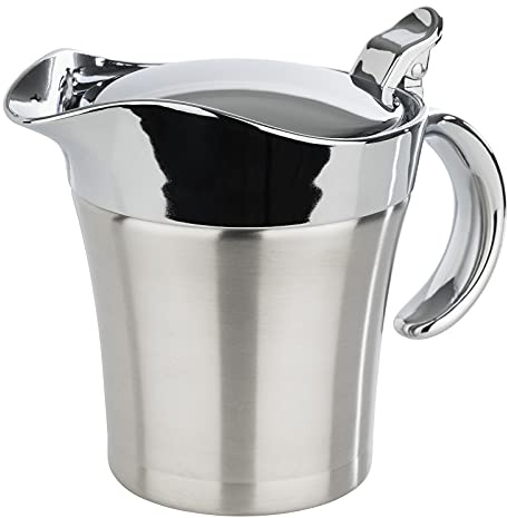 APS 40207 Doppelwandig isolierte Sauciere mit Klappdeckel, 19 x 12,5 x 13 cm, 0,4 ltr