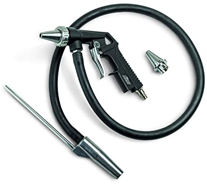FIAC Sandstrahlpistole für Kompressor mit 6mm Düse, Sandstrahlgebläse für große Flächen mit 1m Zuführschlauch, Kompressorzubehör, Max. 8 Bar Druck, Schwarz