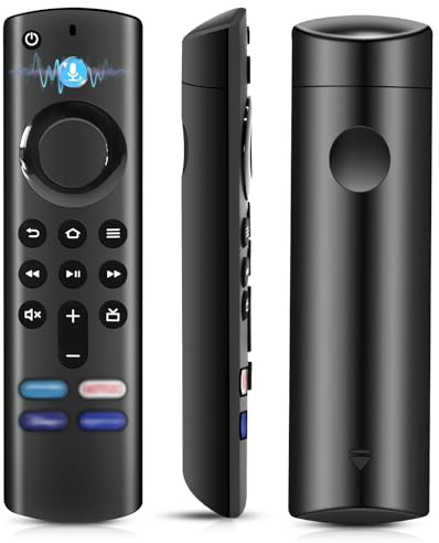 Ersatzfernbedienung (3 Gen) für AMZ F-i-r S-ti-ck(Lite & 2 Gen & 3 Gen & 4K) für Smart TV Cube (2 Gen & 3 Gen) mit Vier Schnelltasten und Sprachfunktion