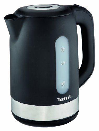 Tefal KO3308 Kunststoff - Edelstahl Wasserkocher | Anti-Kalk Filter | 2.400 Watt | Assistierende Deckelöffnung | 1.7 L | schwarz