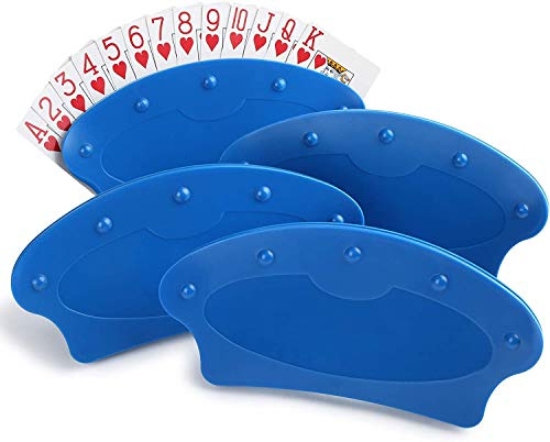 LotFancy Kartenhalter, 4 Stück Spielkartenhalter für Behinderte Senioren, Spielkartenständer ohne Hände