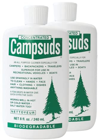 Sierra Dawn Outdoor-Seife – Premium biologisch abbaubar Camping & Rucksackreisen Essential – Allzweck-Naturseife für Geschirr, Kleidung und Körperpflege – von Outdoor-Enthusiasten vertrauen, 237 ml, 2