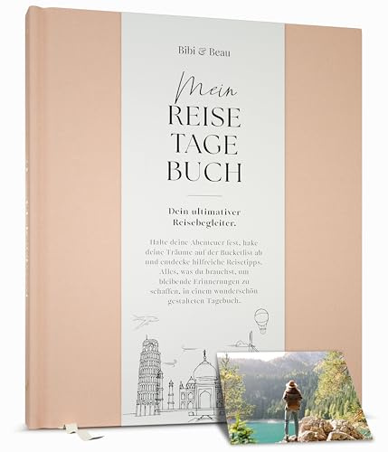 Bibi & Beau Reisetagebuch & Abenteuer-Journal – Scrapbook für bis zu 16 Reisen (Creme)