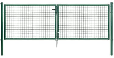 Alberts 602901 Wellengitter-Doppeltor | verschiedene Breiten und Höhen | grün | Breite 300 cm | Höhe 100 cm
