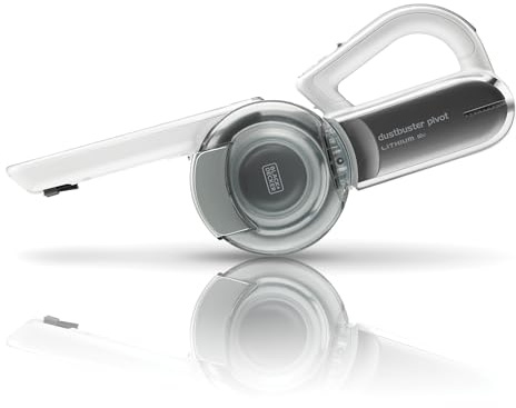 BLACK+DECKER Akku-Handstaubsauger 18V mit schwenkbarem Kopf, 8 Reinigungspositionen, Ladestation und Zubehör, PV1820L-QW