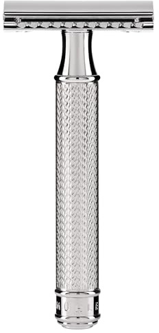 MÜHLE TRADITIONAL traditioneller Sicherheitsrasierer - Rasierhobel mit geschlossenem Kamm - Griff aus verchromtem Metall