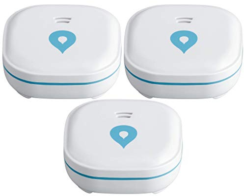 SEBSON Wassermelder mini GS153, 10 Jahres Langzeit-Batterie, Wasseralarm, Wasserwächter 60x60x24,2mm, Wassersensor mit Lithium Batterie, 3er Pack