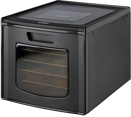 TZS First Austria Dörrautomat | Dörrgerät für Obst, Gemüse & Fleisch | digital mit Timer & Temperaturregler 35-70°C | 6 Edelstahl-Etagen, Dörrapparat mit Timer