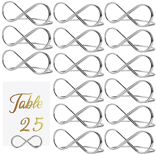 15 St Kartenhalter Tisch Metal Kartenständer,Silber Tischnummern ,Menükartenhalter Hochzeit,Fotohalter Tischkartenhalter,Kartenständer Platzkartenhalter Tischnummernhalter für Hochzeit ,Party ,Büro