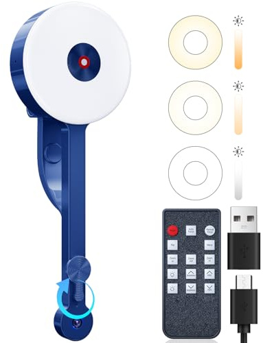 POHO O1 Webcam 4K mit physischer Abdeckung, Mikrofon & Beleuchtung | Dunkelheit Kompensation | Autofokus 83° Weitwinkel | HDR & 1/2.55 CMOS mit 8 MP | USB-C & USB-A für PC/Mac (4K, Blau)