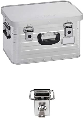 Enders Alubox 29 L mit Schloss Set - Aluminium Box 0,8 mm Wandstärke, spritzwasserdicht, stapelbar - Alukiste, Metallkiste, Metallbox mit Deckel - verwendbar als Transportbox, Werkzeugkiste, Lagerbox