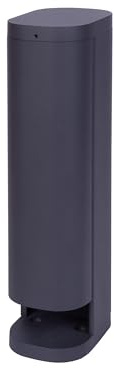 Bold 19448 Volo Garten-Steckdose aussen (Steckdosen-Säule) Anthrazit (2X Schuko | IP44 Outdoor Steckdosenturm| 3680 Watt | 38,5 x 13,5 x 9,5 cm | Einfache Montage | Plastikfreie Verpackung)