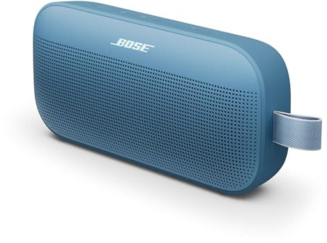 Bose SoundLink Flex Tragbarer Bluetooth Lautsprecher (2. Gen.), Tragbarer Outdoor Lautsprecher, wasserdicht und staubdicht, mit naturgetreuem Klang, bis zu 12 Stunden Akkulaufzeit, Dämmerungsblau