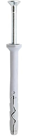 Design61 50x Nageldübel Dübel mit gehärtetem Senkkopf Nagel PZ3 Kreuzschlitz Nylon Schlagdübel für Beton Stein Vollziegel Schnellmontage für Innen & Außen (8 x 120 mm, 50, Stück)