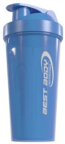 Best Body Nutrition Eiweiß Shaker blau – 700 ml Protein Shaker mit Sieb & Mess-Skala – auslaufsicher – spülmaschinengeeignet – BPA-frei – für klumpenfreie Proteinshakes