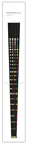 Grifftabelle Cello als didaktische Lernhilfe; Farb-Ton-Griff-Tabelle faltbar; Cello 4/4