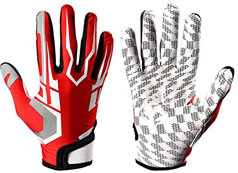 SPYMINNPOO Baseball Schlaghandschuhe, Bequemer, Rutschfester Empfänger Softball Handschuh American Football Handschuhe für Jugendliche und Erwachsene