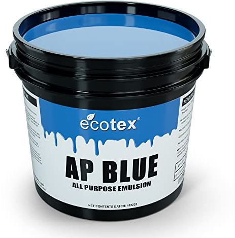 Ecotex® AP Blue Screen Printing Emulsion (Gallon - 3628.7 g.) Pre - Sensibilisierte Fotoemulsion für Siebdruck, Textilien und Stoff - für Siebdruck Plastisol-Tinte, Siebdruckzubehör