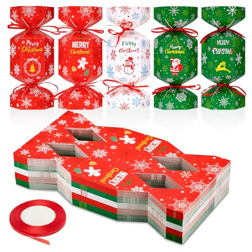 Huiguli 50 Stück Weihnachten Knallbonbons zum Selbermachen
