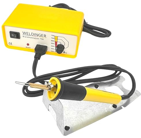WELDINGER Brandmalstation BS 750 - regelbare Brennerstation - Brandmalgerät (40 W) 5 Jahre Garantie