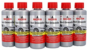 NIGRIN Rostumwandler, 6 x 200 ml, rostlösend, Rostentferner, hemmt das Weiterrosten, entrostet selbstaktiv, Mehfarbig