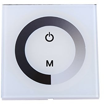 Zerodis DC 12V-24V Wand Touch Panel Controller Helligkeit einstellbar Dimmer für Single Color LED Lichtleiste(Weiß)