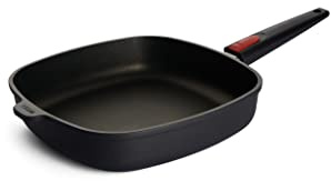 Woll – Nowo Titanium Viereckpfanne Induktion 28x28 cm, 6,5 cm hoch, mit abnehmbarem Stiel – Antihaftpfanne aus Aluguss – für alle Herdarten – backofenfest & langlebig