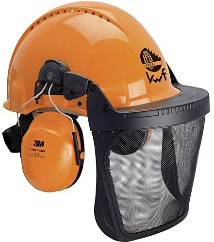 3M G3000MOR31V5B 3M0315B Forstschutzhelm G3000M mit Gehörschutz H31P3E und Visier, Orange