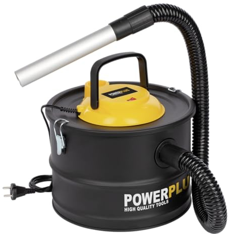 POWERPLUS elektrischer Aschesauger POWX3000-1000W Aschestaubsauger für Kamin, Ofen, Holzofen - Asche Sauger 15l Tank - max. 40°