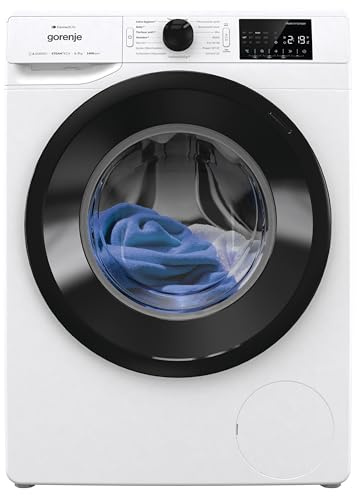 Gorenje WPNEI74A1TS Waschmachine mit Dampffunktion/ConnectLife / 7Kg / 1400 U/min / 15 Programme/Totaler AquaStop/WaveActive Trommel/ExtraHygiene/PowerWash/Schnell Waschgang/Weiß/EEK: A-10%