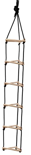 Hess Holzspielzeug 31116 - Dreiecks-Strickleiter aus Holz, Nature Serie, handgefertigt, für Kinder ab 3 Jahren, ca. 250 x 25 x 25 cm groß, für Haus und Garten