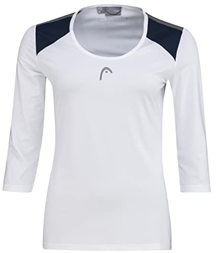 HEAD Club 22 Tech 3/4 Shirt Women, weiß/blau, M