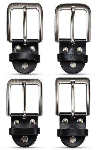 CJAPGJW 4 Stück Gürtelschnalle 40mm, Schwarz Gürtelschnallen für Herren Damen, 40mm Gürtelschnalle zum Wechseln, Schwarze Gürtel Schnallen Belt Buckle für Hosen, Gürtel, Jacken, Röcke