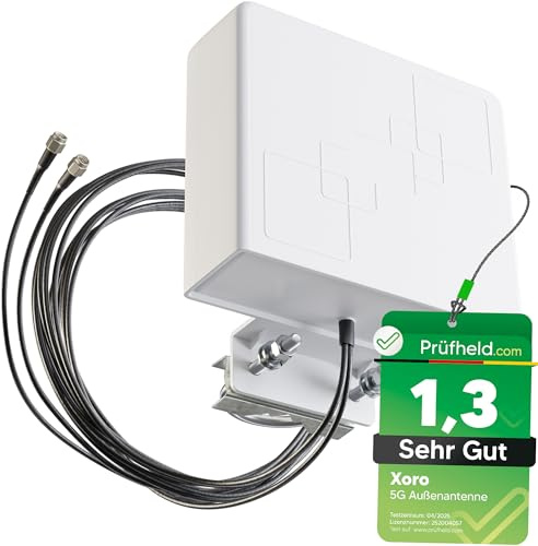 5G LTE Antenne Außenantenne Multiband Duo Antenne 5G / 4G / 3G MiMo 2X 9 dBi max. Verstärkung Wetterfest Outdoor für LTE Router mit SMA Anschluss für alle Netze 690-3800 MHz von netshop 25