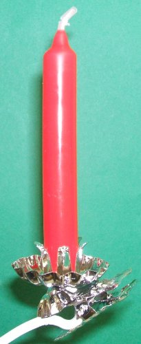 Riffelmacher Baumkerzenhalter 10 Stück 15mm 10002 - Silber - Schöne Metall Halter für Kerzen zum Weihnachtsbaum Christbaum Weihnachten Adventszeit Weihnachtszeit Dekoration
