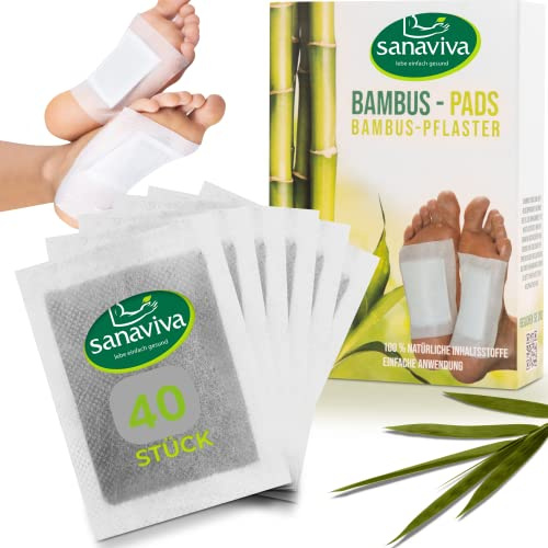 sanaviva® Bambuspflaster mit Bambusessig & Turmalin, 40 Stück | Fußpflaster mit Bambusessig und Turmalin. Praktische Anwendung für die Fußpflege. Inhalt: 40 Pflaster.