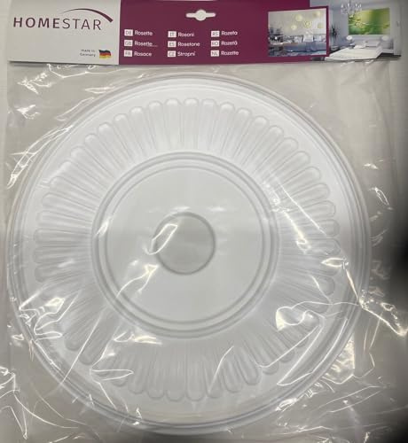 HOMESTAR Stuckrosette / Deckenrosette Silva, Durchmesser 37 cm, 25240