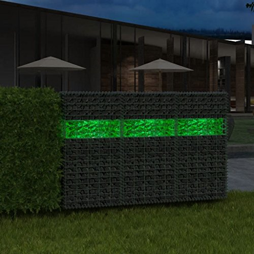Tidyard Gabionensteine aus Glas Grün 60-120 mm 25 kg Dekosteine Gabione Gartensteine für Gabionen, Steinkörben und -wänden