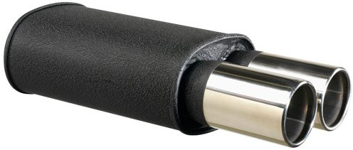 AutoStyle Stahl Sportauspuff universal - 2x90mm Rund - 63,5mm Anschluß
