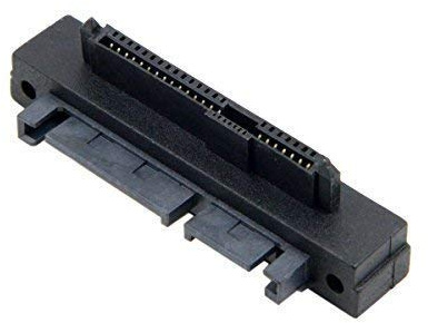 chenyang SAS zu SATA Adapter SFF-8482 29Pin SAS Festplatte zu Motherboard SATA 22Pin 90 Grad Winkel Konverteradapter