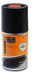 Foliatec Auspuff 2K Lackspray Spraydose Spray Sprühlack Hitzebeständig, schwarz glänzend, 250 ml