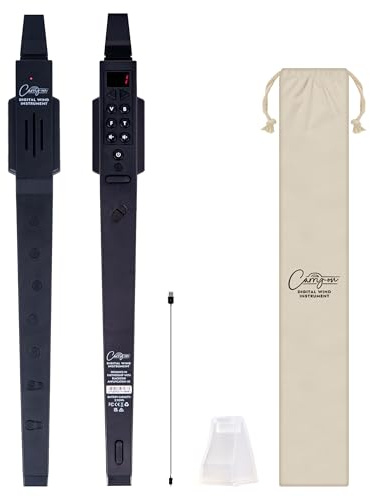 Carry-on by Blackstar Digitales Blasinstrument Schwarz - 10 Stimmen, integrierter, wiederaufladbarer USB-Akku, Kopfhörerausgang für leises Üben, Midi über Bluetooth, BA234012