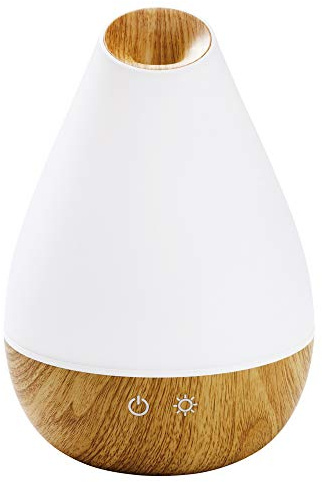Promed – Aroma Diffuser AL-1300 WS Ultraschall Luftbefeuchter 1,3L – Elektr. Raumduft Duftvernebler für ätherische Öle mit LED-Licht, Holzoptik & Automatikmodus – Duftlampe für Duftöl & Aromatherapie