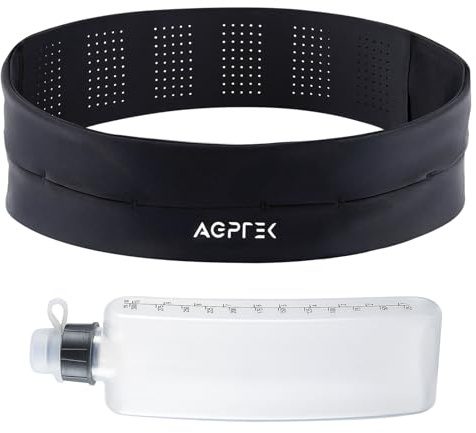 AGPTEK Laufgürtel mit 300ml Trinkflasche, 1.0, L